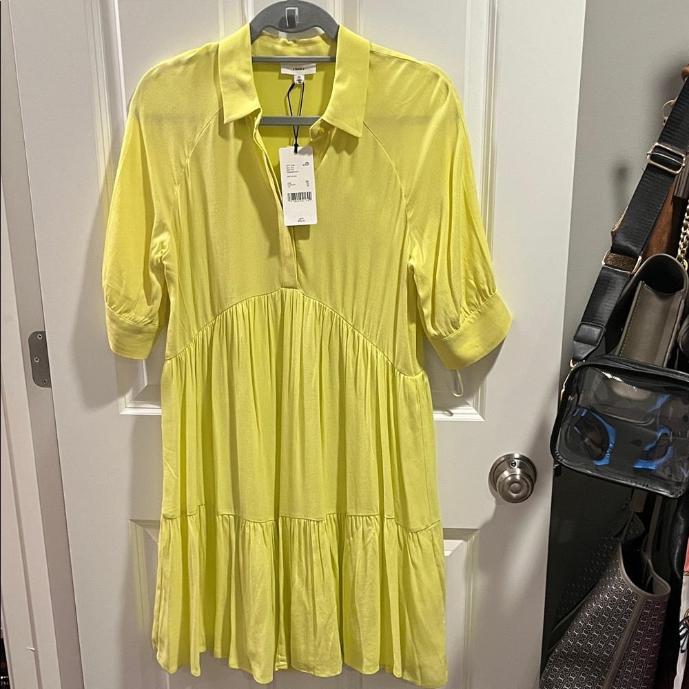 Yellow Button-Up Dress